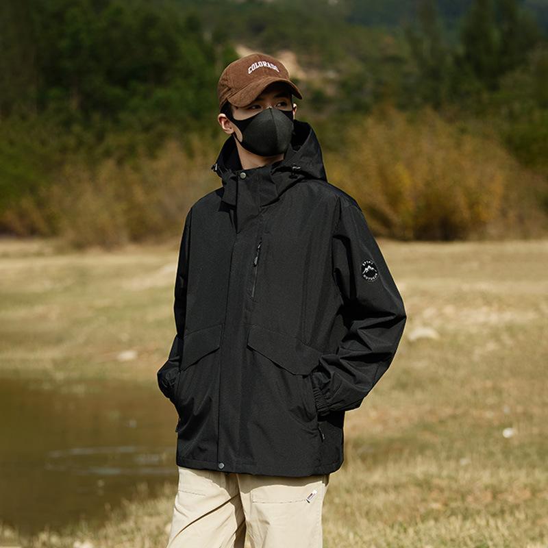 

Горная весна и осень, уличный парный стиль, однослойная куртка, ветрозащитная и водонепроницаемая куртка для альпинизма 4XL