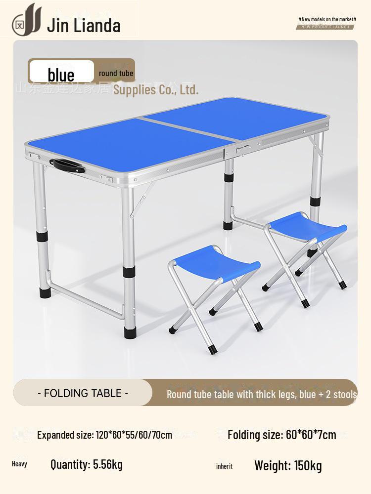 Přenosný multifunkční hliníkový skládací stůl pro stolování a venkovní použití