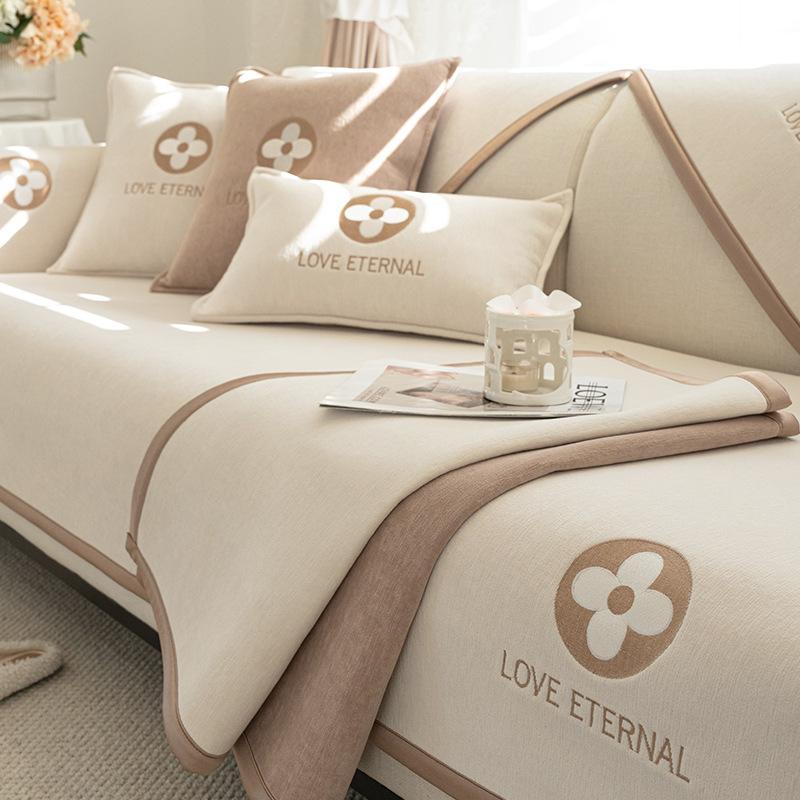 Chenier Sofa Cushion Anti-Cat Scratch All-Season Coffee Cover Modern Light Luxury High-End Cover Cloth Non-Slip Seat Cushion