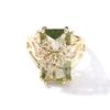 Square Zircon Cocktail Ring, Versatile For Daily Parties, Shining Personalized Women'S Jewelry Ring