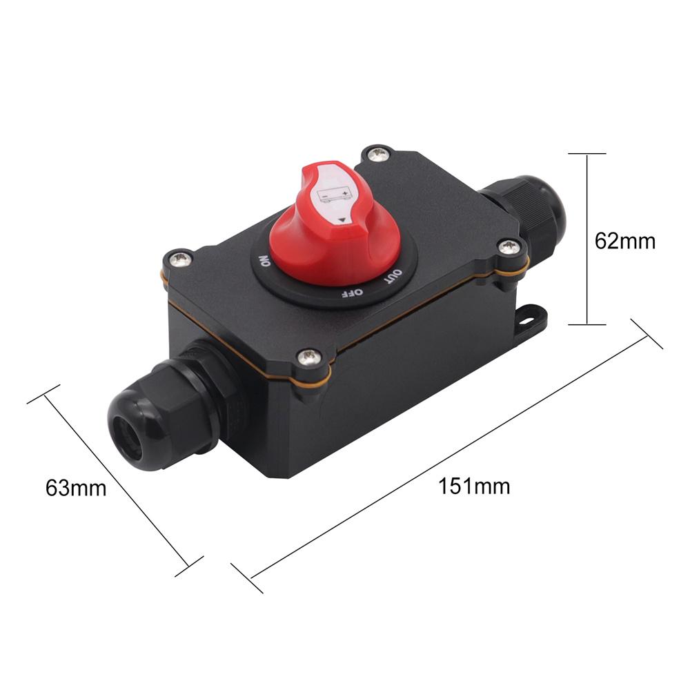 150A Waterproof Battery Disconnect Switch Cut Off Power Switch For Car, Vehicle, Truck, Winch, ATV, RV, Marine, Boat