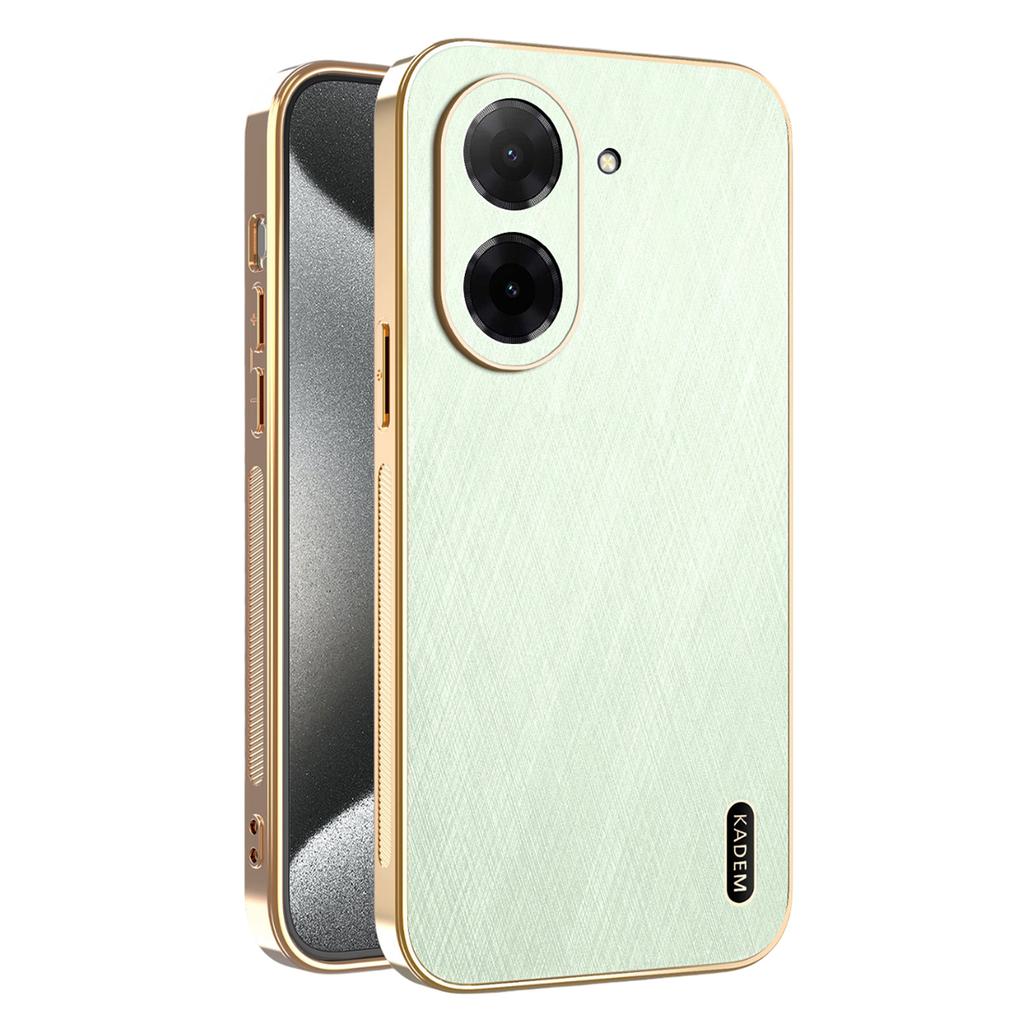 KADEM For Xiaomi Redmi A5 4G (171.7mm)/Poco C71 4G Case Electroplating Silk Texture PU+TPU Phone Back Cover