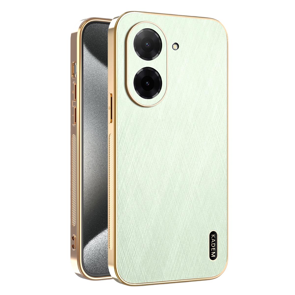 

KADEM For Xiaomi Redmi A5 4G (171.7mm)/Poco C71 4G Case Electroplating Silk Texture PU+TPU Phone Back Cover Green