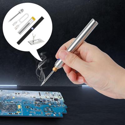 Iron Kit 1100mAh Battery Adjustable Temperature with Protective Case Electric Welding Tool for