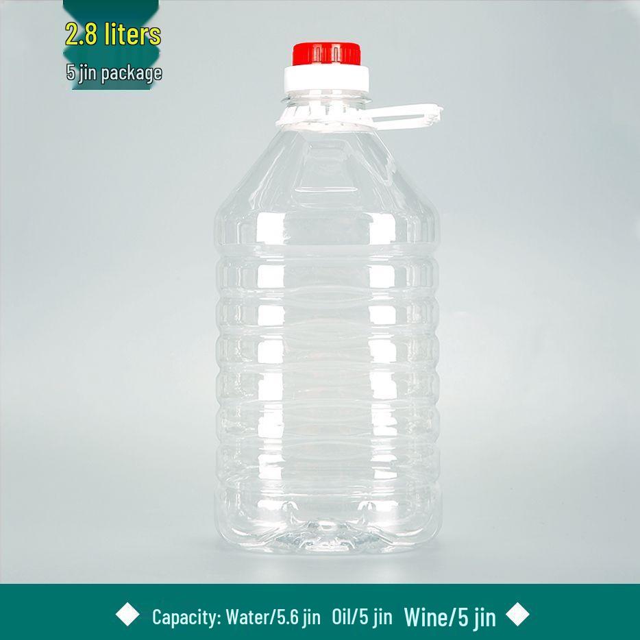 Ensemble de barils/bouteilles/pots en plastique alimentaire transparent pour huile et vin