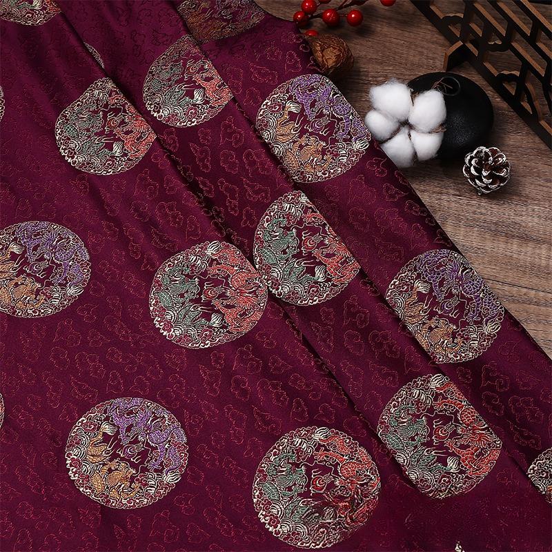 100x75cm High Grade Brocade Fabric Chinese Jacquard Thick for Women Garment Textile Skirt Hanfu Cheongsam Sewing Cloth