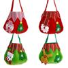 Festive Christmas Fabric Tote Bags With Adorable Santa Snowman And Styles Reindeer