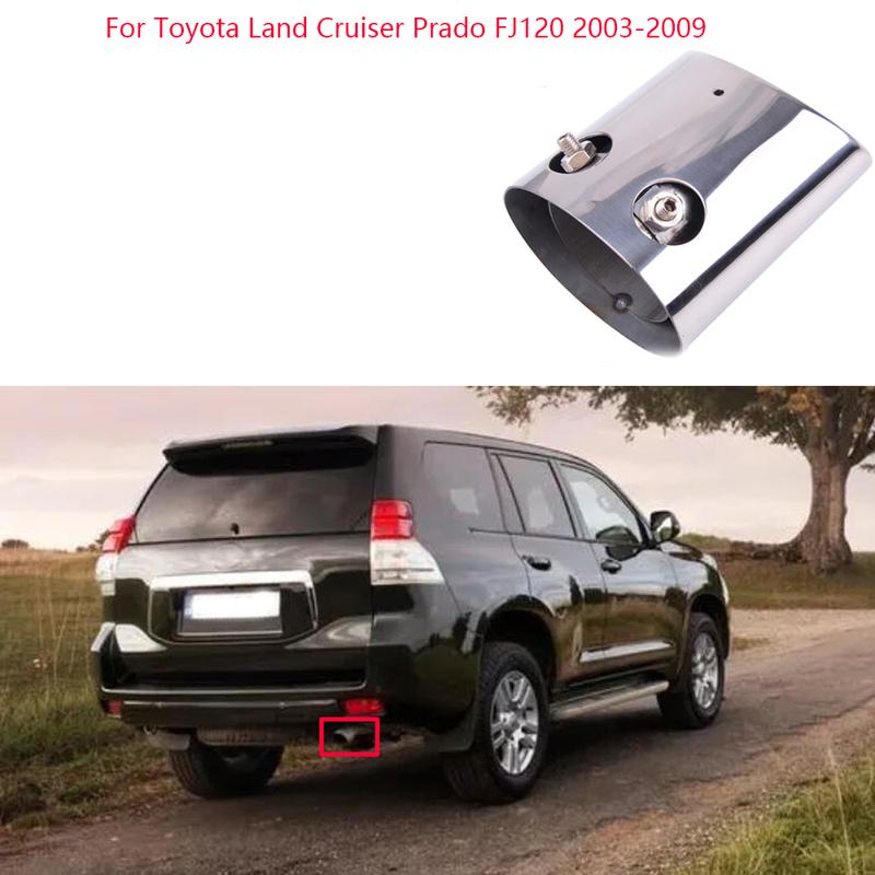 Stainless Steel Car Rear Exhaust Muffler Tail Pipe End Tip For Toyota Land Cruiser Prado FJ120 2003-2009 Car Accessories