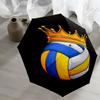 volleyball Theme Automatic Umbrella, Lightweight & Portable, 8 Rib, Perfect for Outdoor Travel, Birthdays, Christmas, Gifts.