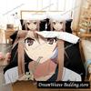 Anime Okami-san and Her Seven Companions Bedding Set Duvet Cover Bed Set Quilt Cover Pillowcase Comforter King Queen Size