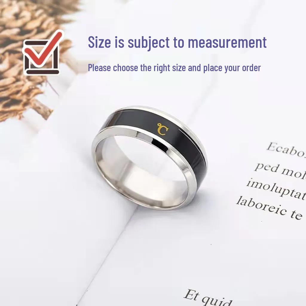 

Кольцо меняющее цвет в зависимости от температуры в корейском стиле для мужчин и женщин - Модное, Креативное, Не выцветающее