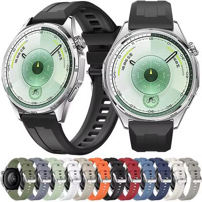 22mm 1:1 Offizielles Silikonarmband für Huawei Watch GT 6 Pro 46mm GT6 Band für Huawei GT5 GT4 GT3/Watch 5 4 3/Ultimate Armband