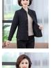 Women's Autumn/Winter Quilted Cotton Jacket for Middle-Aged and Elderly - Stand Collar, Warm, Thickened Design
