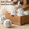 Faux Wool Ball Cat Toy Soft Felt Cat Ball Interactive Enrichment Toy Quiet Rolling Ball for Indoor Cats Kittens Hunting Instinct Chasing Fetch Play