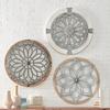 Circular Wall Decorative Medallion, Creative Home Sculpture Decoration, Metal Wooden Craft