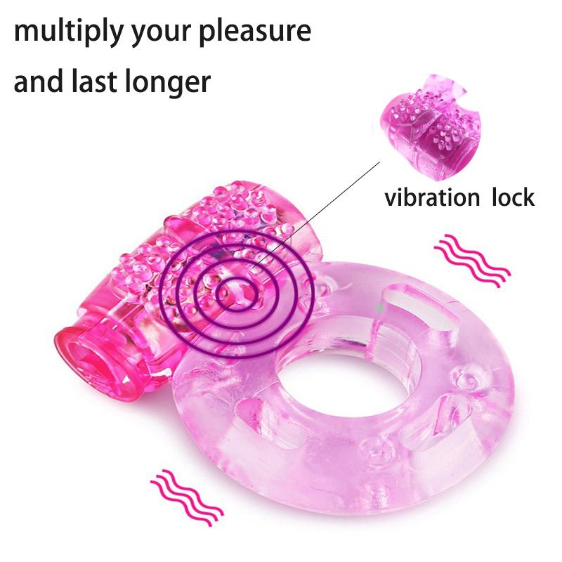 Cock Ring Vibrator Vibrating Clitoral Stimulator Strong Penis Erect Rings Erection Enhance Sex Ability Product Sex Toys For Men