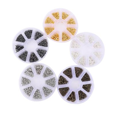 Kit d'apprêts pour bijoux Boucles simples Fermoir mousqueton Chaîne et Pendants Multi-tailles 4-10mm