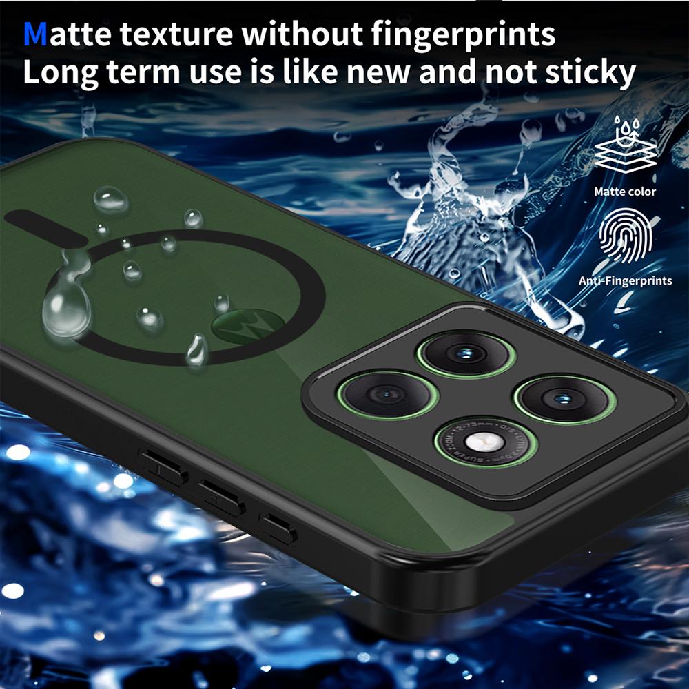 KEYSION Magnetic Phone Case for Motorola MOTO G86 5G G56 5G Matte Translucent Clear Shockproof Cover for MOTO G57 G67 G86 Power