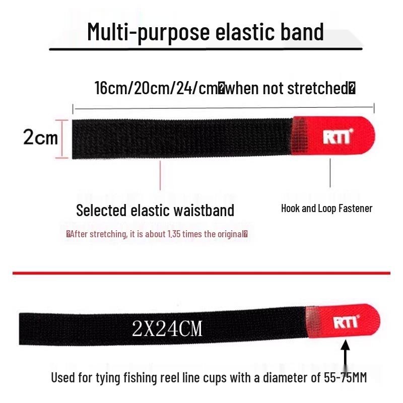 RTI Elastic Fishing Rod Straps and Reel Tie Tape