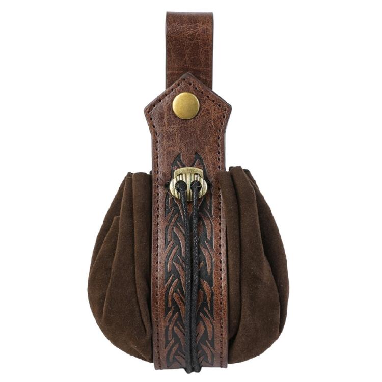 Retro Medieval Faux Leather Belt Pouch Purse Middle Ages Portable Coin Purse Belt Pouch LARP Renaissances Costumes