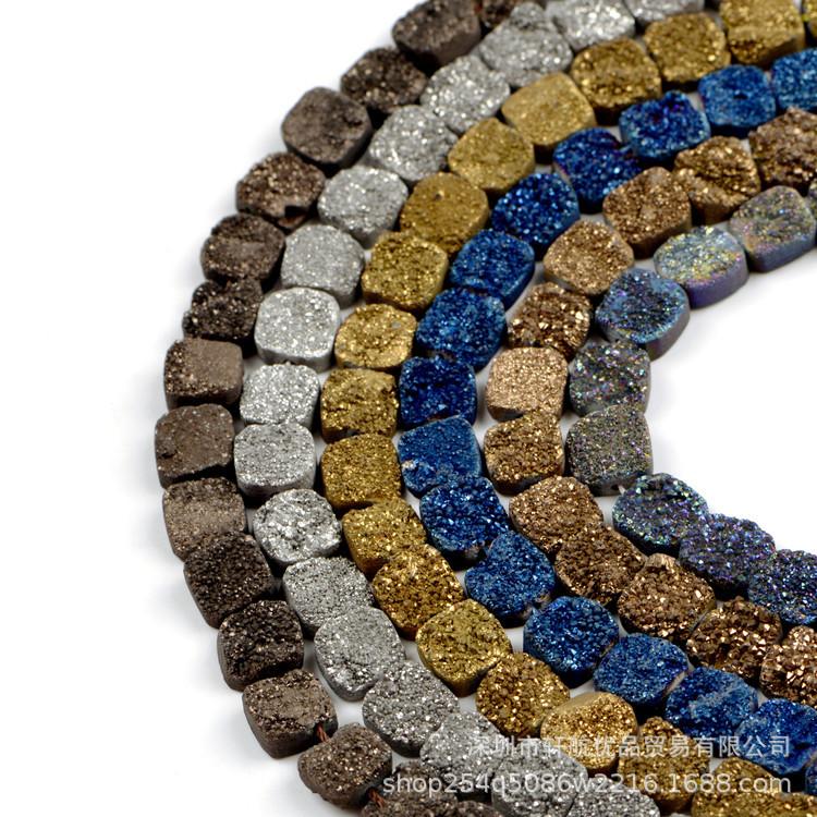 Kristall Blumenachat 10mm Quadratische Perlen: DIY Schmuck & Osteraccessoires