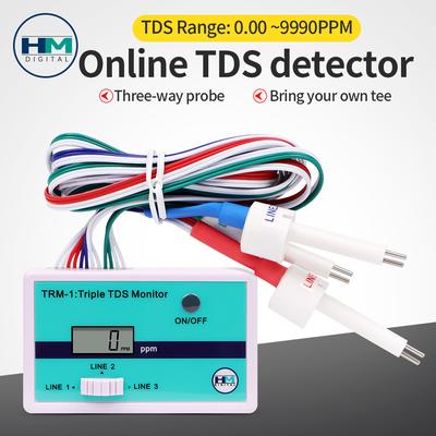 Online TDS-Messgerät Digitaler Wasserqualitätsprüfer 0-9990 PPM Einzel- oder Dreifach-TDS-Messgerät für Aquarien Hydroponik Trinkwasser