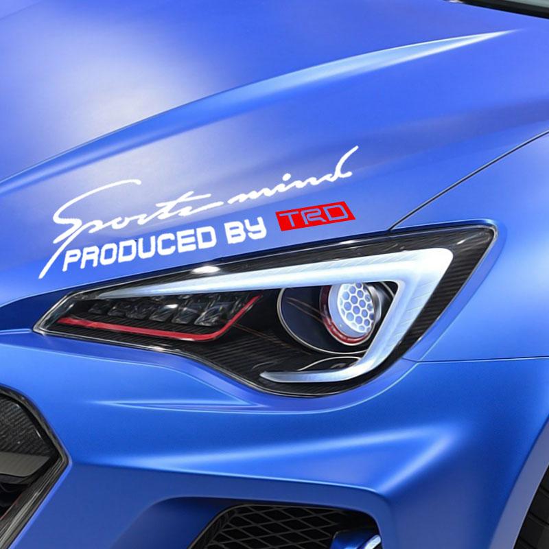 1Pcs Car Front Head Light Eyebrow 3D Sticker Decorator Sport Design For Toyota TRD Century Auris FCV Mirai Premio Yaris Camry