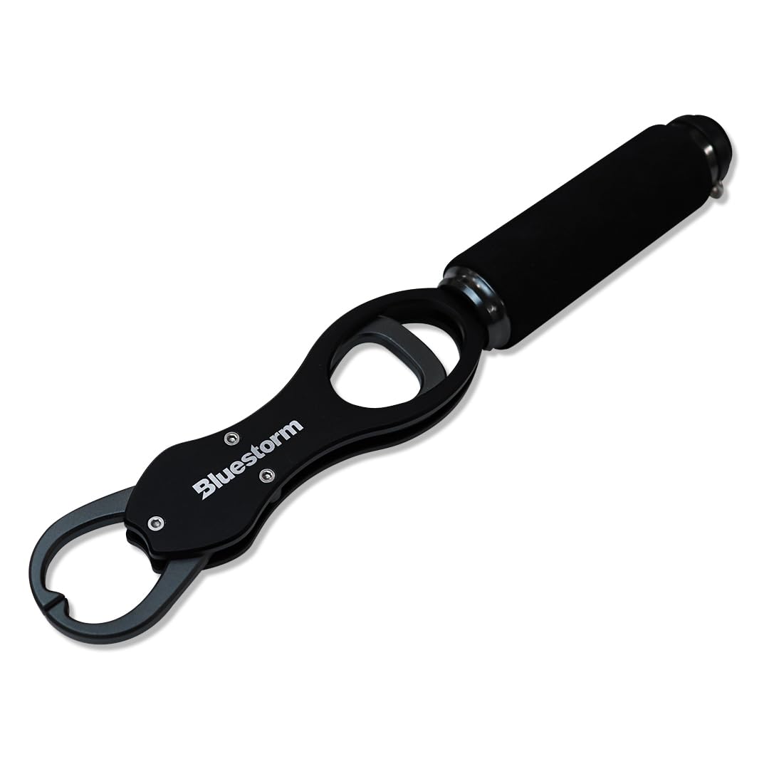 

Bluestorm BSJ-FG01 BLACK & GUNMETAL Fish Grip, Lightweight Aluminum, Rust-Resistant Fishing Landing Tool