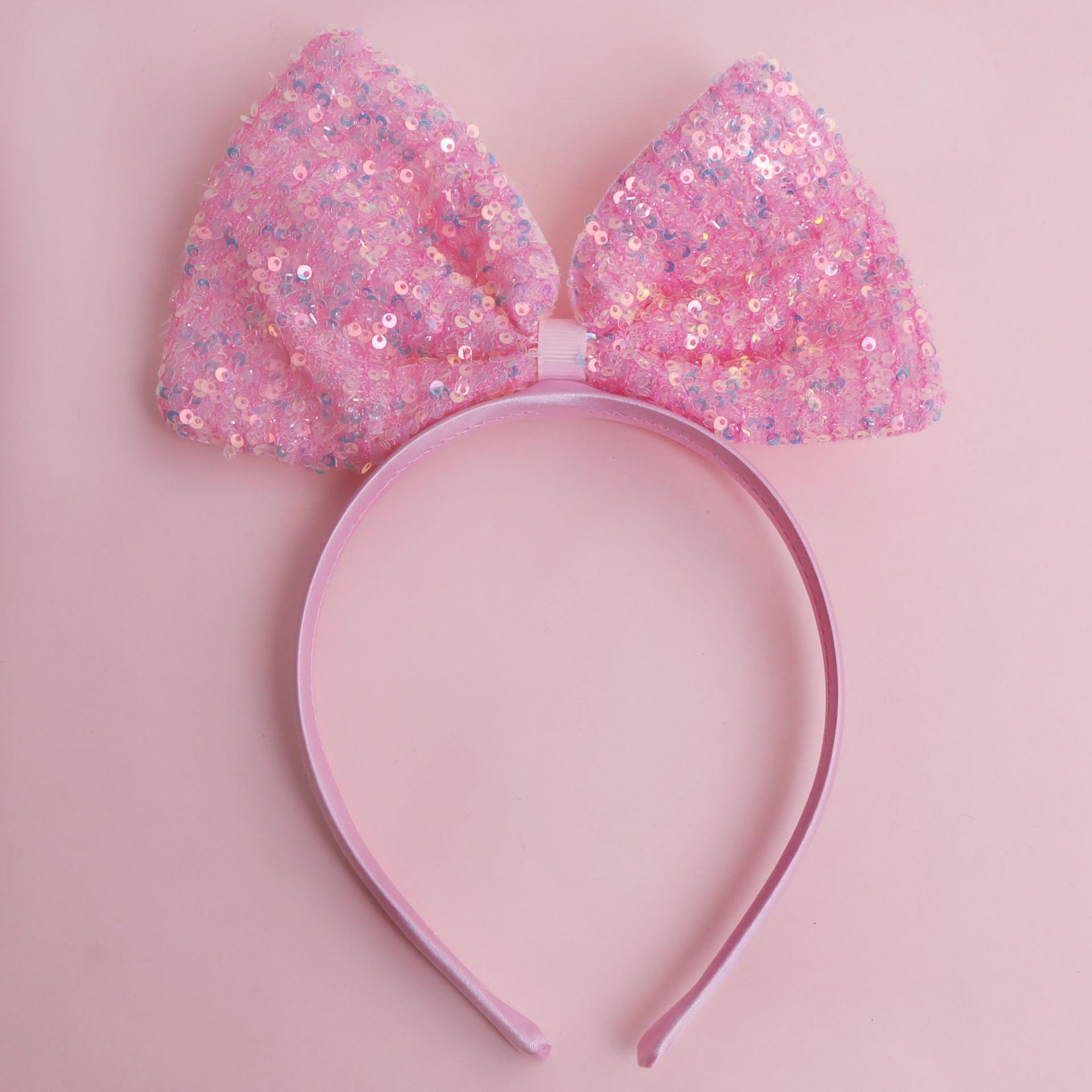 Colorful Glitter Bow Headband - Festival & Party Accessory for Kids