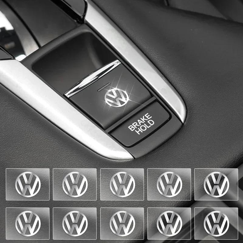 VW 3D Metal Car Emblem Logo Decorative Stickers Badge Decal Interior Styling For Volkswagen VW Golf 4 7 MK3 4 7 Touran Polo Passat FM7