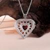 Heart design Natural garnet pendant January Birthstone necklace gorgeous fine jewelry women 925 sterling silver anniversary part