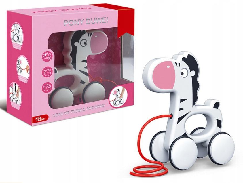 ZEBRA NA SZNURKU 24X21X10CM 8472