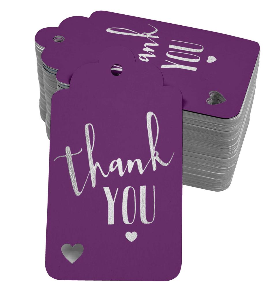 Inkdotpot ThankYou Bridal Shower-Baby Shower-Retirement-Wedding-Birthday Bottle Tag Real Gold Foil Favor Hang Tags Pack Of