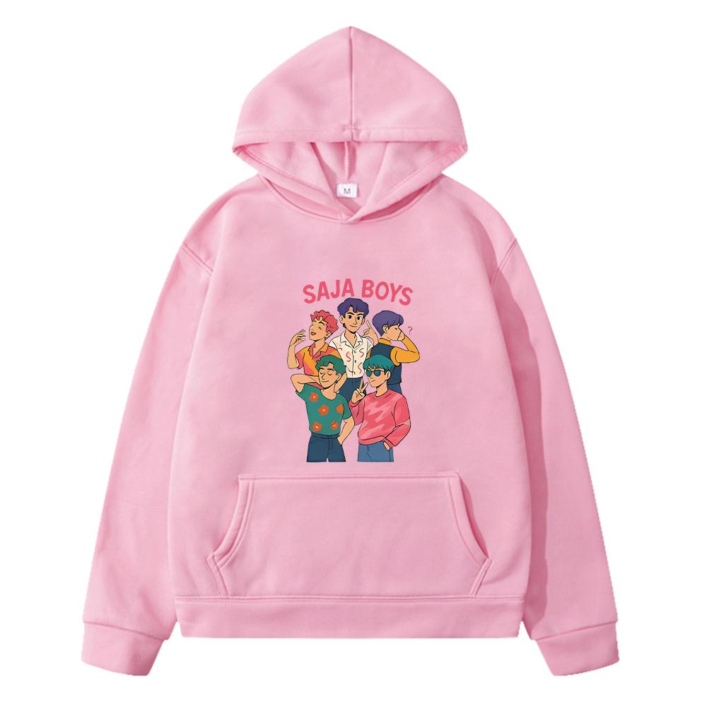 kpop demon hunters print hoodies Cartoon Jacket Autumn pullover y2k Saja Boys anime hoodie Fleece sweatshirt kids clothes girls