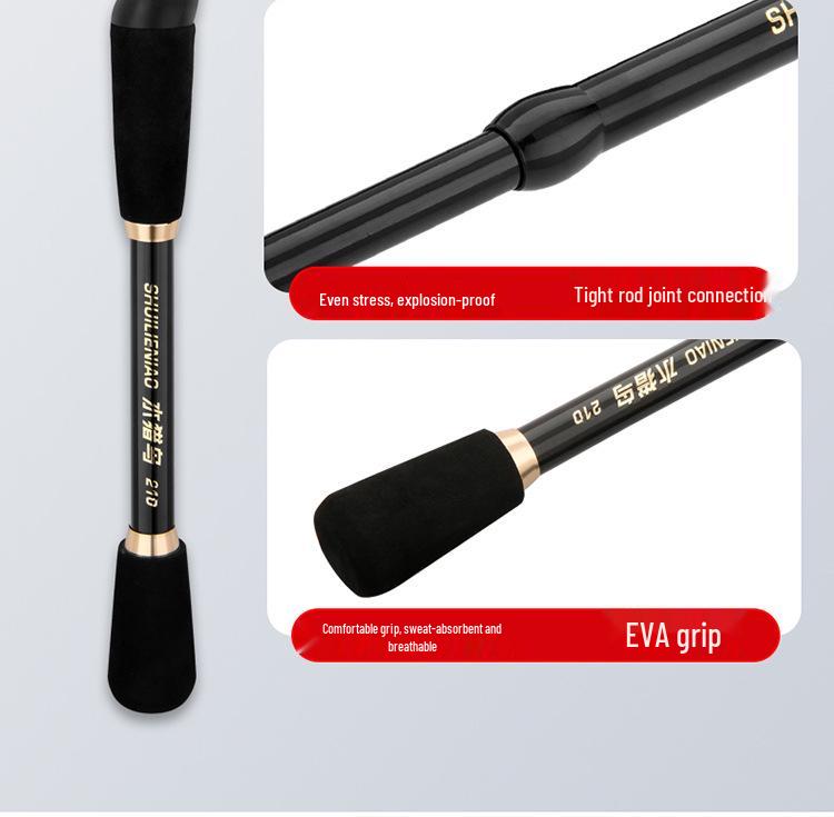 Ultra-Compact Carbon Telescopic Fishing Rod - Portable Mini Lure Rod with Gun and Straight Handle for Long Casting