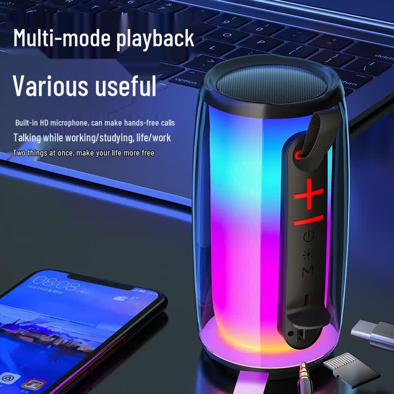 Newmine BS02 Portable Bluetooth Speaker with Dazzling Lights (CN version)