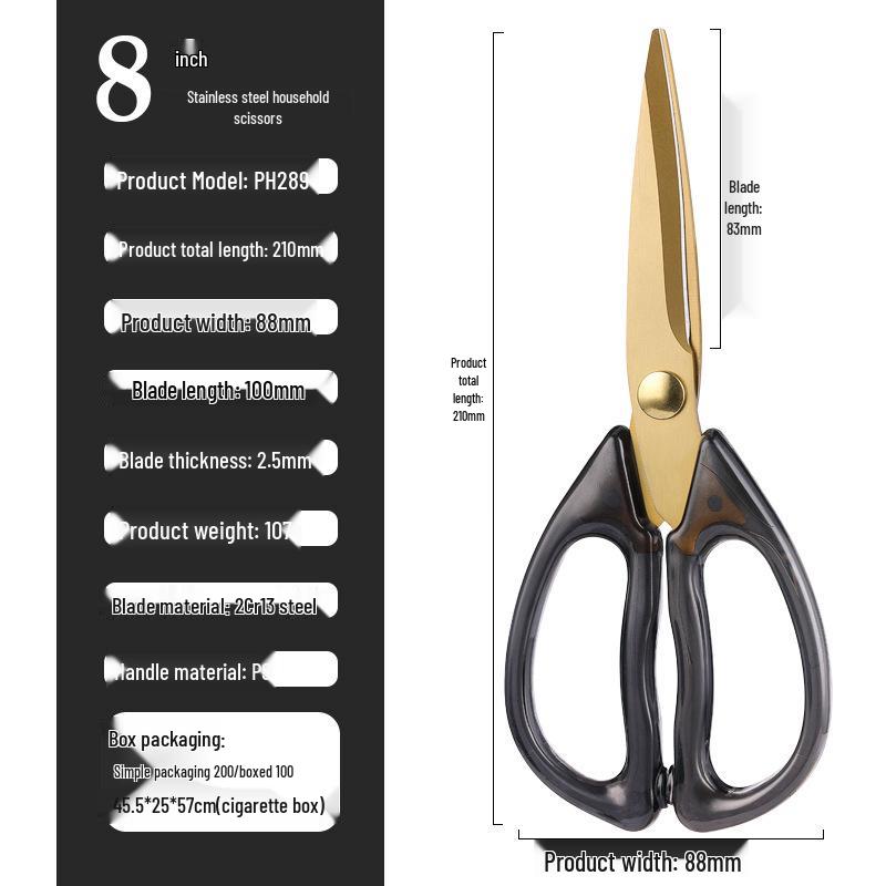 Multifunctional German Titanium Steel Kitchen Scissors for Poultry and Bones - Food Grade