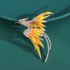 Fashion Retro Diamond Dripping Phoenix Brooch Female Elegant Temperament Corsage Accessories Chinese Style Autumn And Winter Clothing