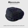 25 Early autumn new lace denim beret women's retro personality shows their face, little painter hat trend