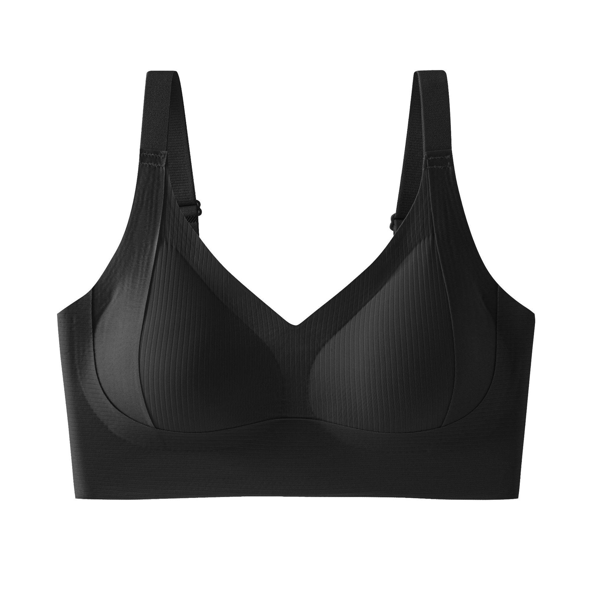 Strapless Seamless One-Piece Back Support Anti-Sag Wireless Bra with Fixed Cups L