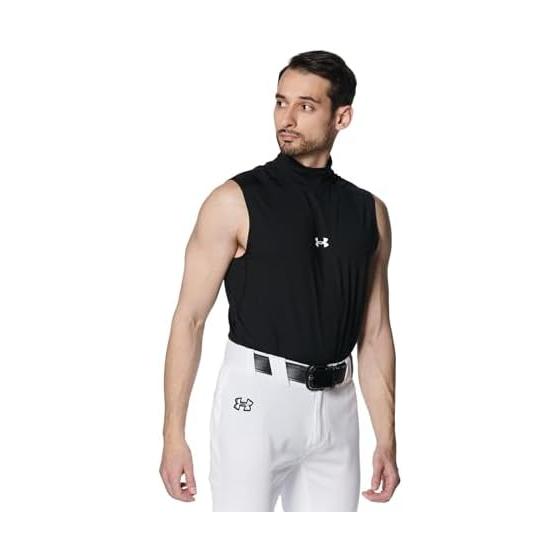 Under Armor Baselayer UA Heat Gear Comfort Fitted Sleeveless Mock Neck Shirt Baseball Men s