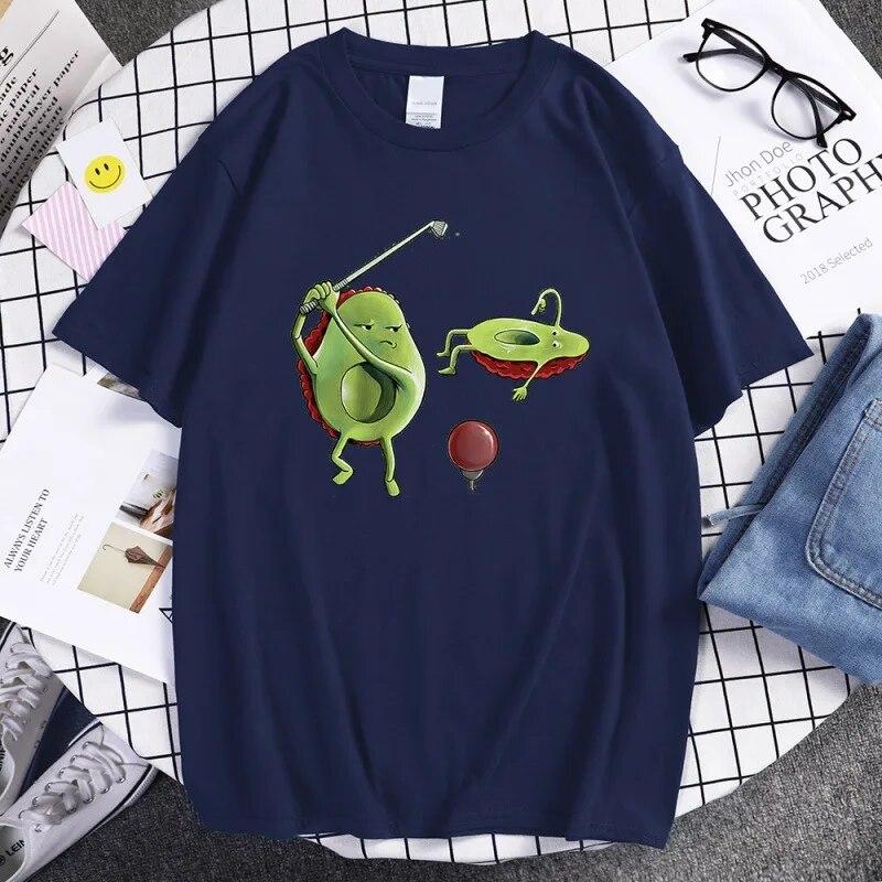 Funny Avocado Fashion T-Shirts Unisex Harajuku Breathable Casua