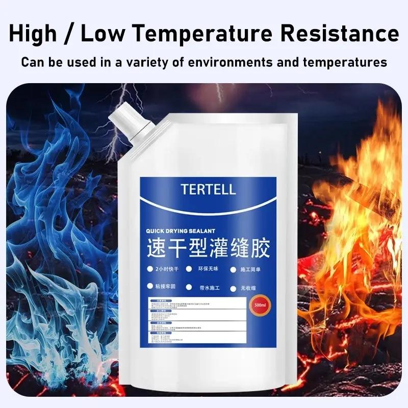 Waterproof Crack Sealant, High Elasticity Flex Sealant for Roof Leak Repair, Fast-Drying Concrete & Wall Adhesive, Liquid Crack Filler