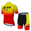 Mens MTB Cycling Jersey Shorts Set Breathable Quick-Dry Short Sleeve Bike Sportwear Ride