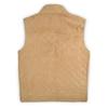 Stylish Real Lambskin Leather Suede Men’s Beige Handmade Vest Coat Casual Fit