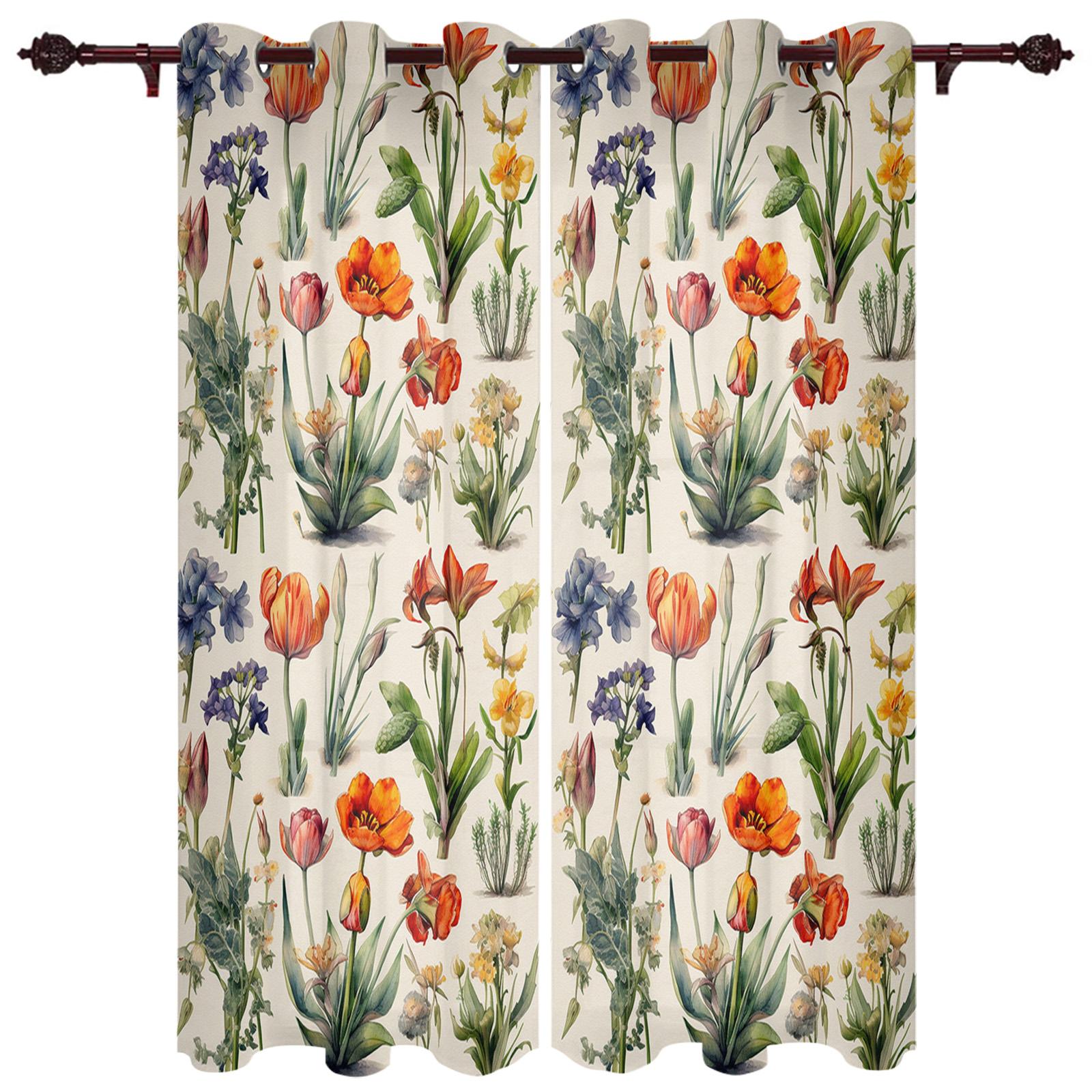 

Антикварная штора с цветочным листом и бабочкой для окна, роскошный ламбрекен для гостиной, штора для спальни, домашний декор для кухни 135W x 60H(cm) x1