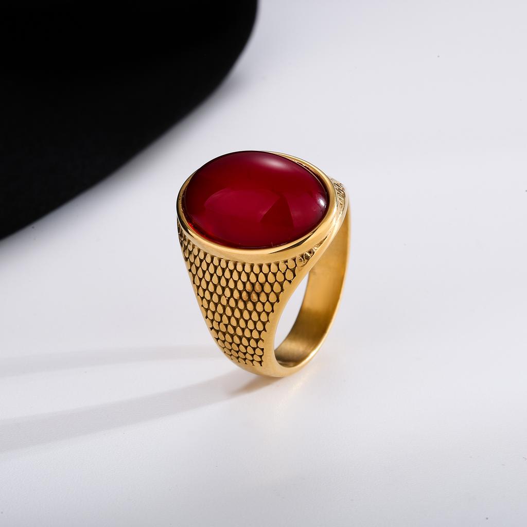 Klassische Herrenringe aus hochwertigem 316L-Edelstahl mit Onyx Trendschmuck