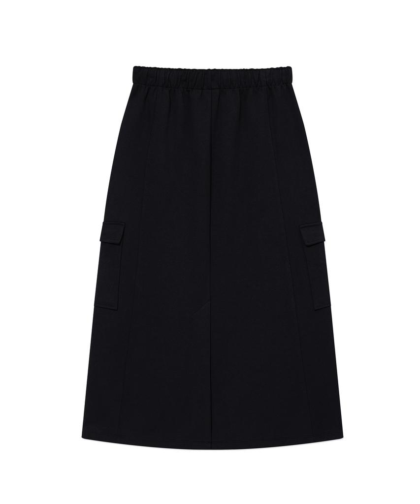Covernat Woman Sweat Cargo Skirt Black
