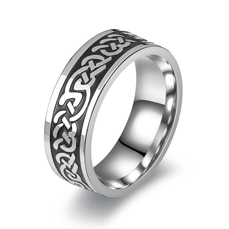 Men's Rotating Cross Titanium Steel Ring - European & American Style Stainless Steel Jewelry