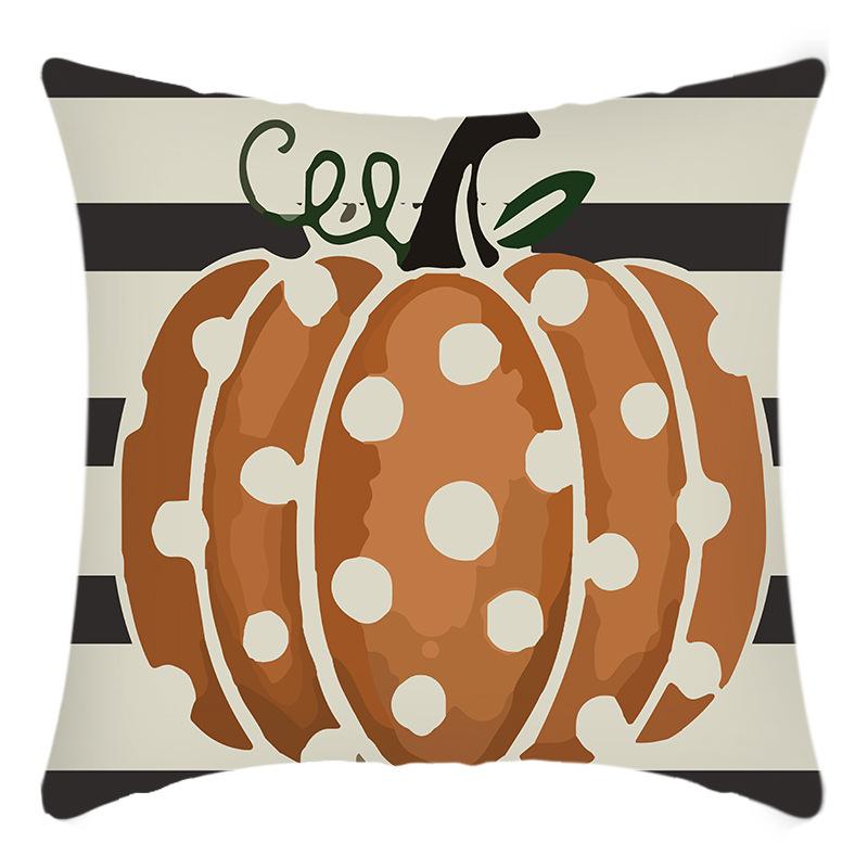New Cross-cuddle Pillow Cover English Letters Thanksgiving Pumpkin Print Cushion Home Sofa Cushion Cover
